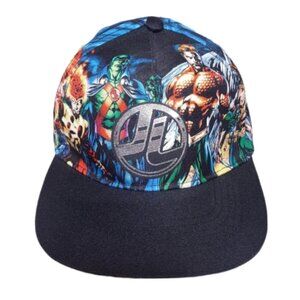 DC Justice League Flat Snapback Hat Cap Youth One Size Fits Most Graphic